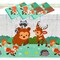 Woodland Animals Plastic Tablecloth for Birthday Party (54 x 108 In, 3 Pack)
